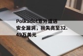 九游娱乐-包含Polkadot意外遭遇安全漏洞，损失高至32.49万美元的词条